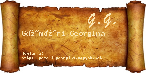 Gömöri Georgina névjegykártya